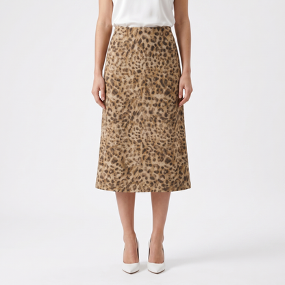 Emma | Leopard Midi Skirt