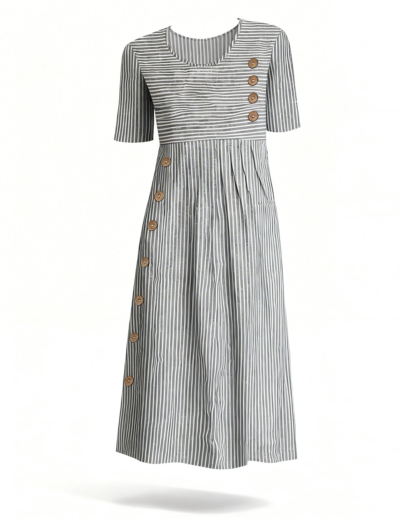 Camila | Striped Midi Dress